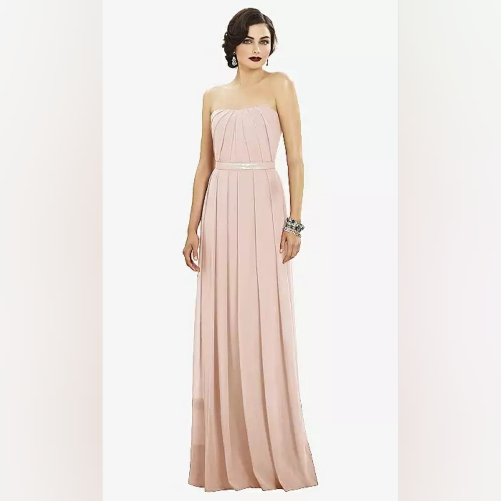 Dessy Collection Cameo Strapless Ruched Gown